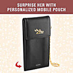 Personalised Black Phone Pouch
