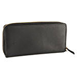 Personalised Black Zipper Wallet