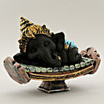 Beautiful Black Resting Bal Ganesha Idol