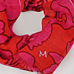 Bright Red & White Floral Print Personalised Scarf