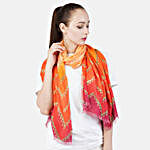 Gold & Orange Ombre Printed Personalised Scarf