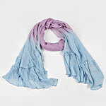 Pristine Lilac Ombre Chambray Lace Personalised Scarf