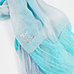 Stylish Turqish Blue Chambray Lace Personalised Scarf