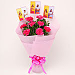 Personalised Pink Carnations Bouquet