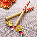 Designer Red & Gold Dandiya Sticks