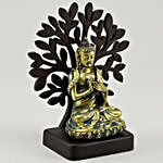 Graceful Namaste Buddha Idol Under A Tree