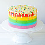 Rainbow Drizzle Cream Cake 1 Kg Eggless