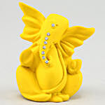 Matte Yellow Ganesha Idol & Cookies Combo