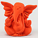 Orange Ganesha Idol & Nutraj Combo