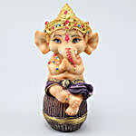 Sitting Ganesha Idol With Dry Fruits Combo