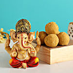 Raja Ganesha Idol & Besan Laddu