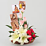 Premium Mixed Flowers Basket Arrangement