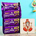 Blessed Ganesha Table Top & Dairy Milk Crackle