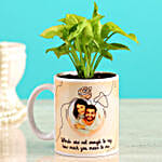 Personalised Mug Syngonium Plant