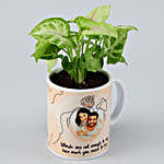 Personalised Mug Syngonium Plant