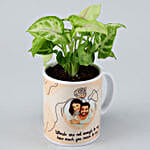 Personalised Mug Syngonium Plant