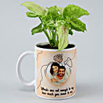 Personalised Mug Syngonium Plant