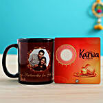 Personalised Karwa Chauth Black Mug & Table Top