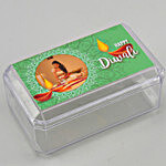 Personalised Green Diwali Box With Pagdi Ganesha Idol & Kitkat Combo
