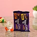 Ganesha Idol & Cadbury Delights Combo