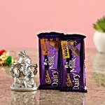 Silver Ganesha Idol & Cadbury Delights