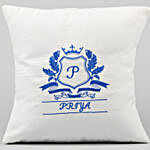 Personalised Emblem Embroidered Cushion
