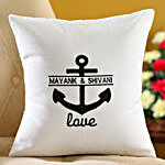 Personalised Love Embroidered Cushion For Couple
