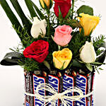 Snickers Bars & Mixed Roses