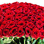 Ardent Red Roses Vase