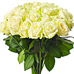 Gracious White Roses Bunch