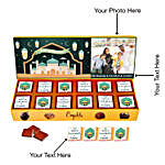 Personalised Eid Mubarak Chocolate Box- 12 Pcs