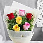 Mixed Love 6 Roses Bunch