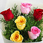 Mixed Love 6 Roses Bunch