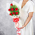 Serendipity 7 Red Roses Bunch