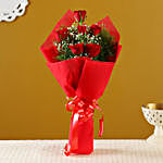 Vivid Love 6 Red Roses Bouquet