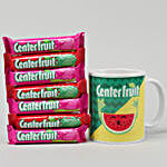 Center Fruit Chewing Gum & Mug Combo