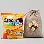 Cream Fills Toffee & Drawstring Pouch Combo