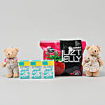 Cute Teddy Bears With Happy Dent & Juzt Jelly Combo