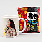 Personalised Mug & Juzt Jelly Cola Bottles Candy