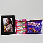 Personalised Photo Frame With Bubblegum & Candies