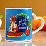 Personalised Shubh Deepawali Heart Handle Mug