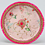 Pink Floral Karwa Chauth Thali Set