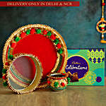 Red Karwa Chauth Thali Set & Cadbury Celebrations
