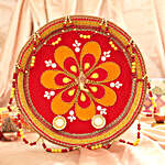 Red & Yellow Tassel Pooja Thali
