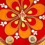 Red & Yellow Tassel Pooja Thali