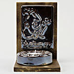 24 Carat Gold Plated Coin Free With Ganesha Tealight Holder Brown
