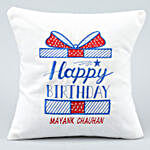 Personalised Happy Birthday Embroidered Cushion