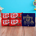 Divine Ganesha Table Top & 4 Kitkat Chocolates Combo- C