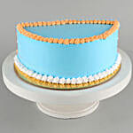 Lovely Blue & Beige Half Cake Eggless 500 Gms