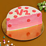 Cute Flowery Half Cake 500 Gms